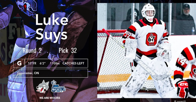 Jr67sAAAHockey's tweet photo. Congratulations to Luks Suys on being selected by
@Sudbury_Wolves in the OHL Under-18 Priority Selection Draft #OHLU18Draft | @heoaaaleague | @OHLHockey https://t.co/cEmObyNiYb