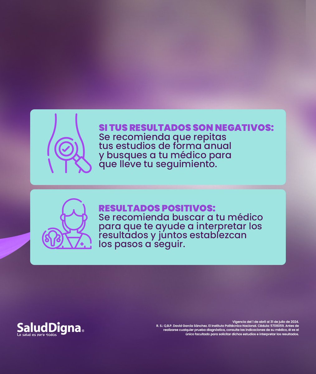 ¿Te has hecho esta pregunta al obtener los resultados de tus estudios? Aquí te dejamos una pequeña guía. 🙌✨💜 🟣 Servicio sujeto a disponibilidad en clínica. 🟣 Consulta términos y condiciones: bit.ly/TyCSaludDigna. #SaludDigna #Papanicolaou #CáncerCervicouterino