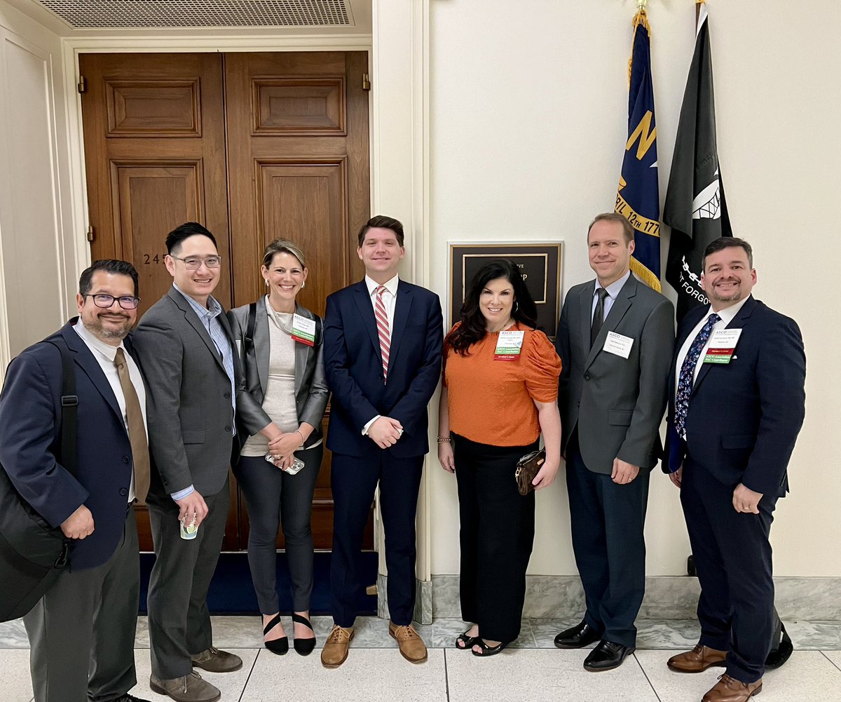 Many thanks to Michael Wootten & the team with @RepDanBishop for partnering with us to discuss drug shortages, cancer research funding, & telehealth. team #NC #ASCOAdvocacysummit