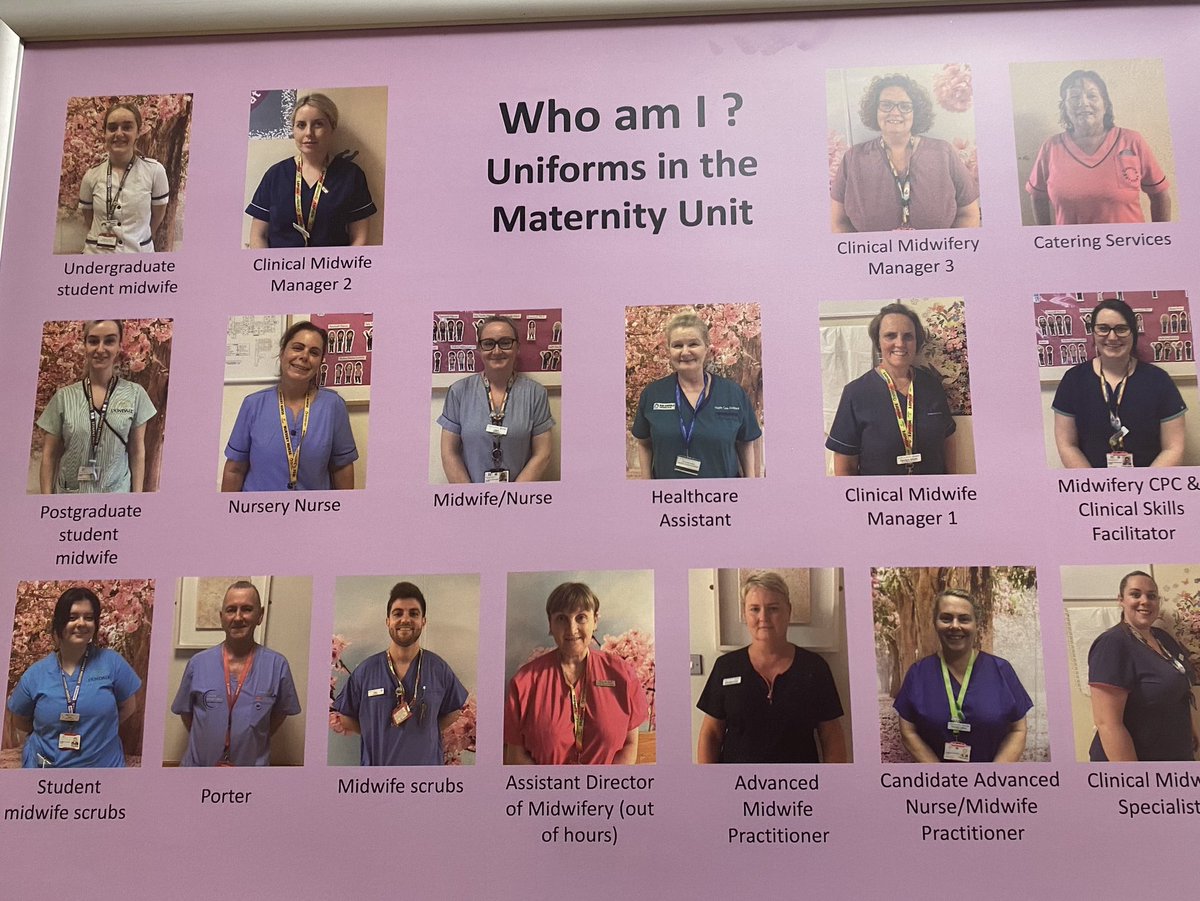 gra_milne12's tweet photo. Delighted with the new uniform identification boards @OLOLMat_Unit These will help our mothers and families identify the staff that are caring for them Tks @LeasaMurphy for organising #improvingmaternityservices https://t.co/T8gmryo65t
