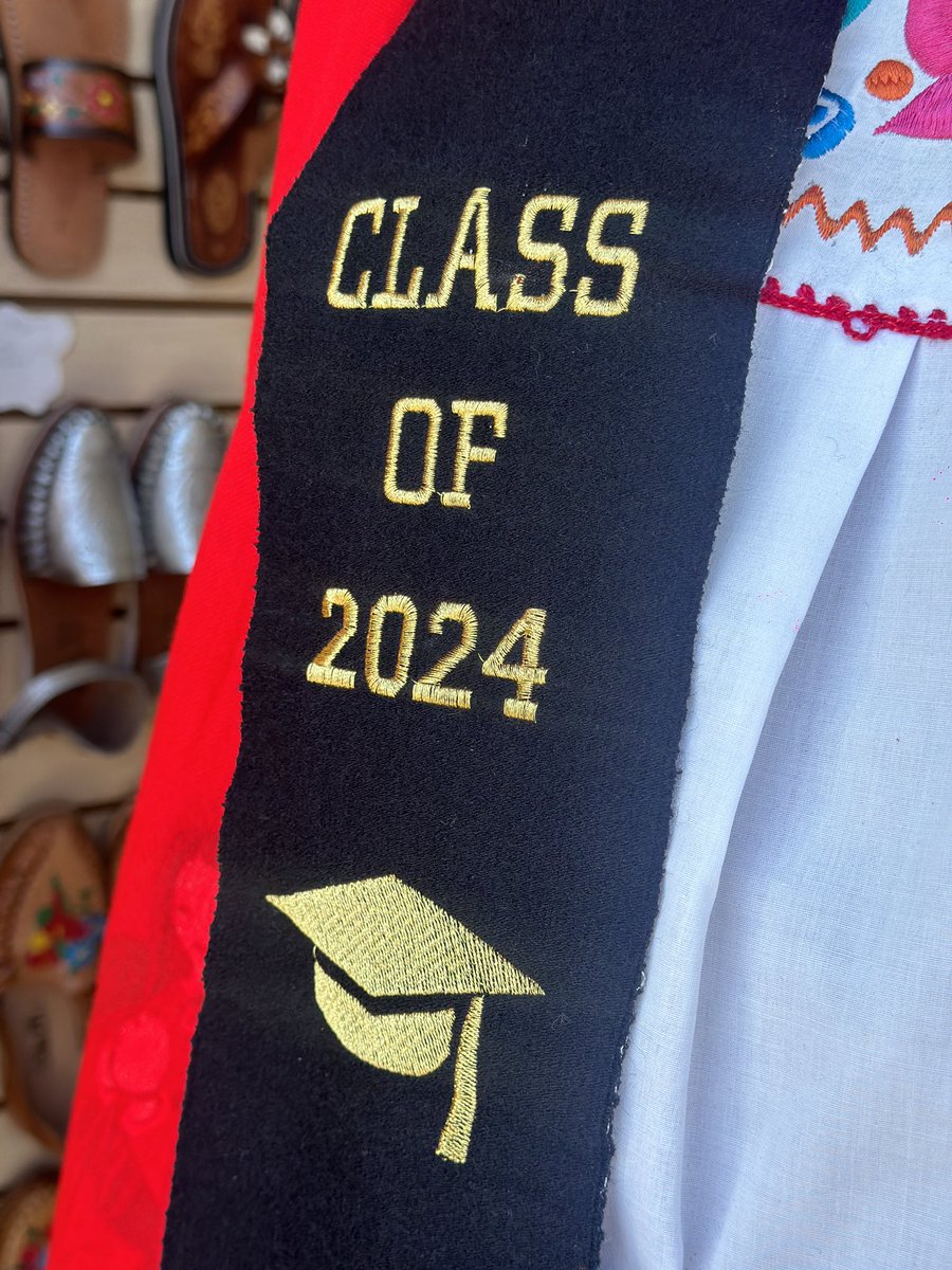 ⏰ Class of 2024 ⏰ 🔍Shop: Graduation Stole Many colors are available right now!!  shop rodeodurango.com or link in bio #artesaniasmexicanas #classof2024 #2024 #graduation