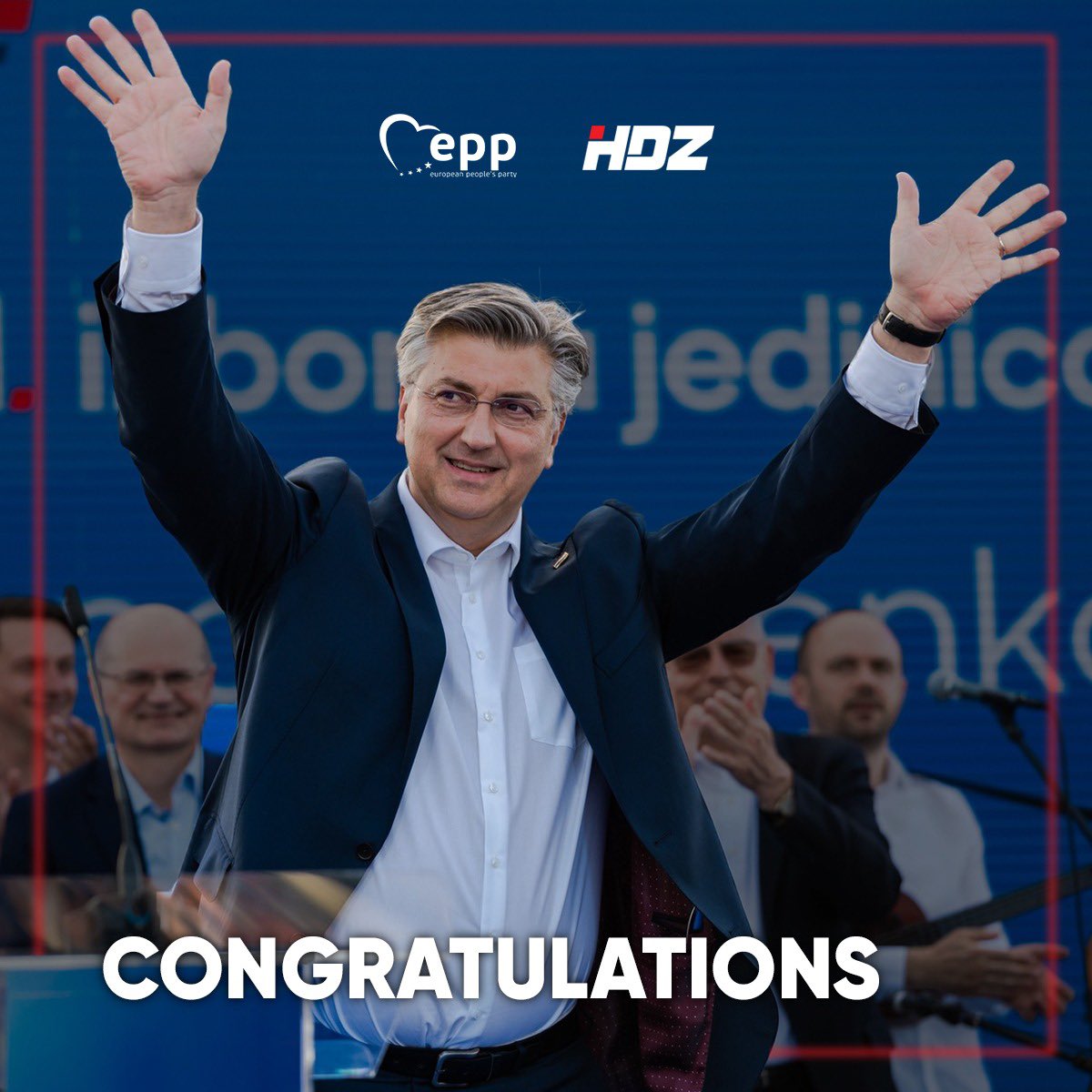 Congratulations @AndrejPlenkovic and @HDZ_HR for your third successive election victory. It's a clear vindication of your continuous efforts to deliver for your citizens and bring Croatia closer to EU's core. We look forward to working with you for a prosperous and strong Europe.