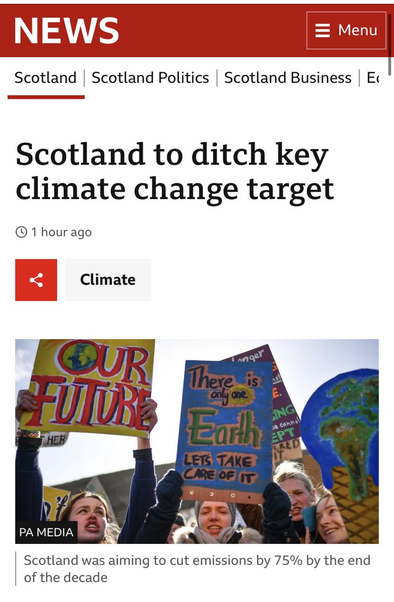 The @scotgov choosing to scrap its 2030 climate targets would be the worst environmental decision in the history of the Scottish Parliament. The climate crisis demands urgent action now - not broken promises.