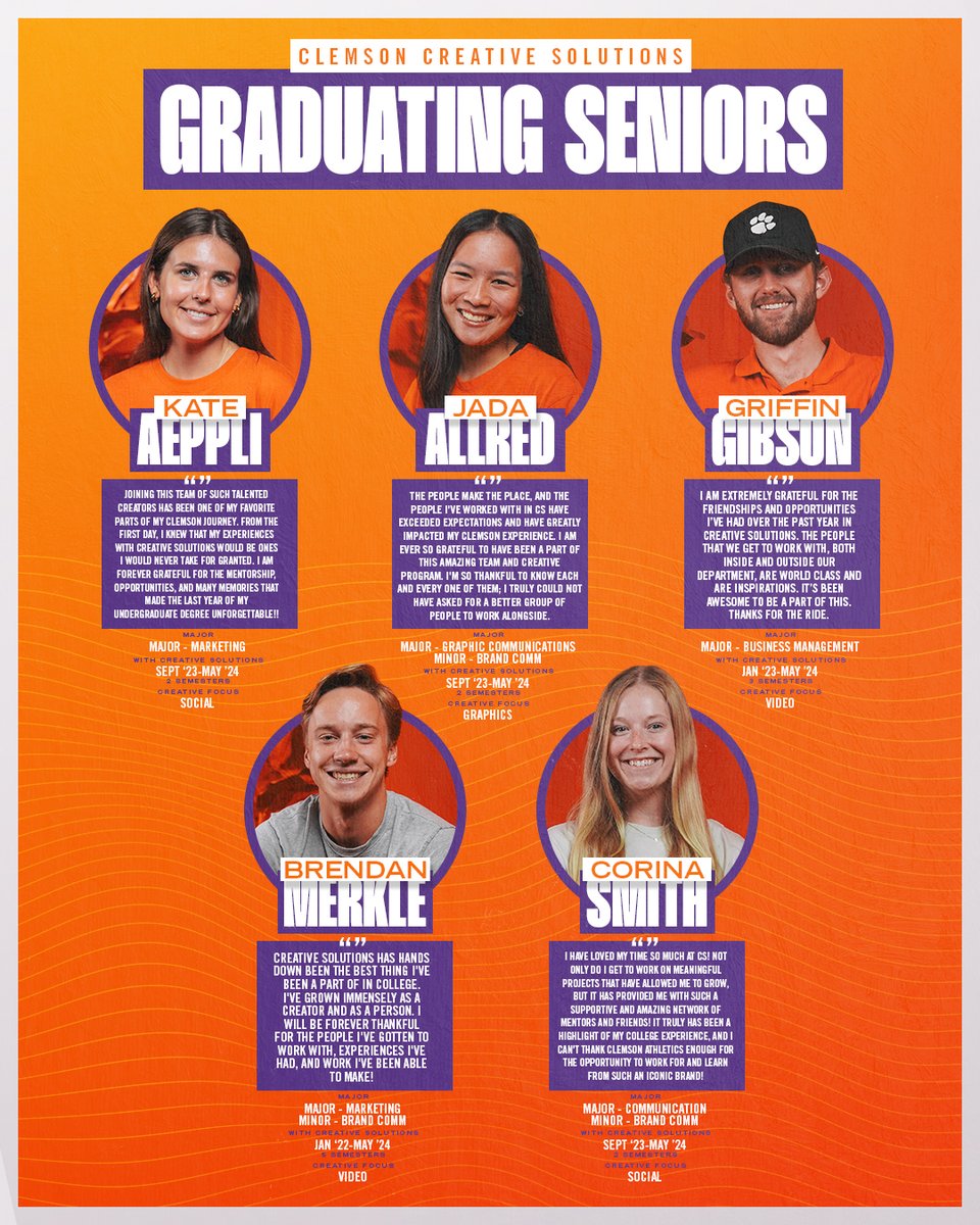 It’s the time of year again to say goodbye to another group of students that make us who we are! Cannot thank this group for all they have done for our creative team!

If you or someone you know is looking to add to their team, look to this group here to fill that spot!