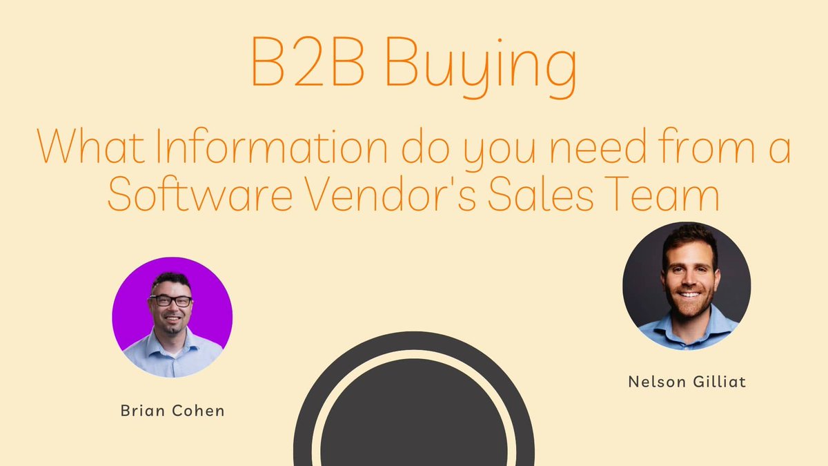 B2B Buying Process – 

What Information do you need from a Software Vendor’s Sales Team?

buff.ly/3HcmREy

#MarketingSuccess #MarketingStrategy #SaaS #salestips #salesfunnel buff.ly/3iK22GY