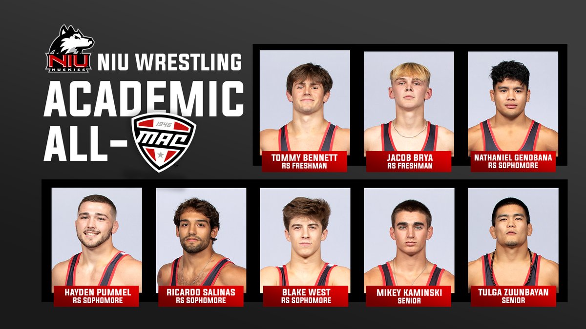Congratulations to our 8 Huskies who garnered Academic All-MAC honors🤼📚