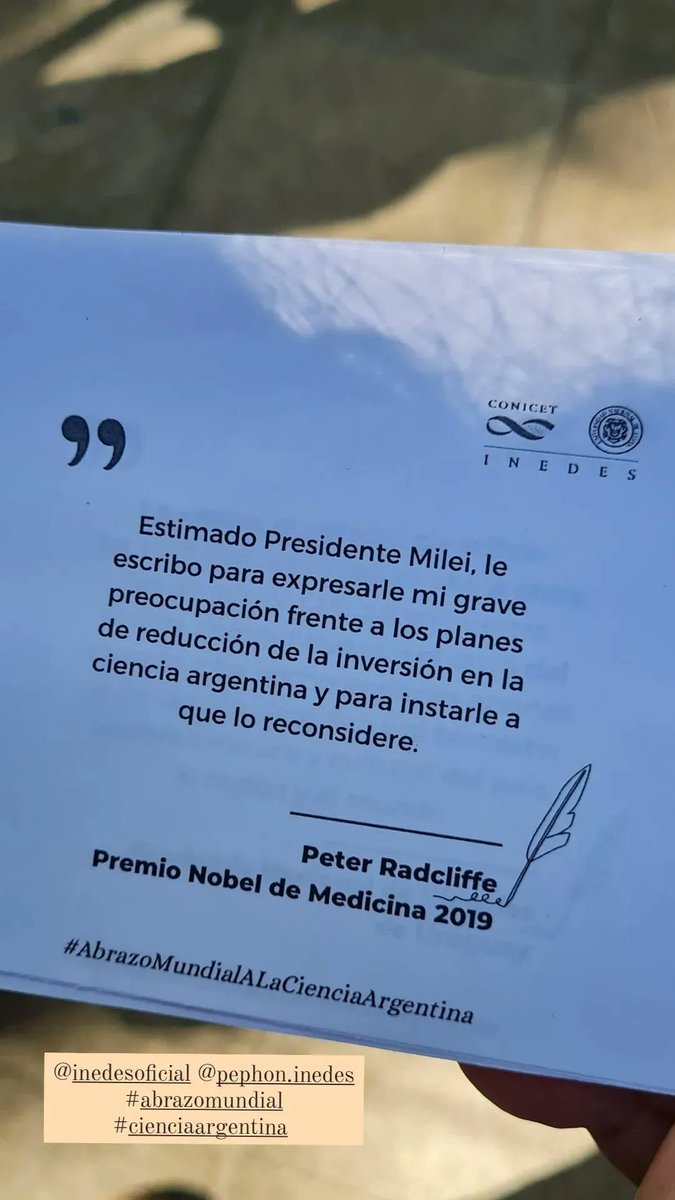 Cientificxs de todo el mundo respaldan la ciencia argentina... veanla de una vez. #abrazomundial #cienciaargentina