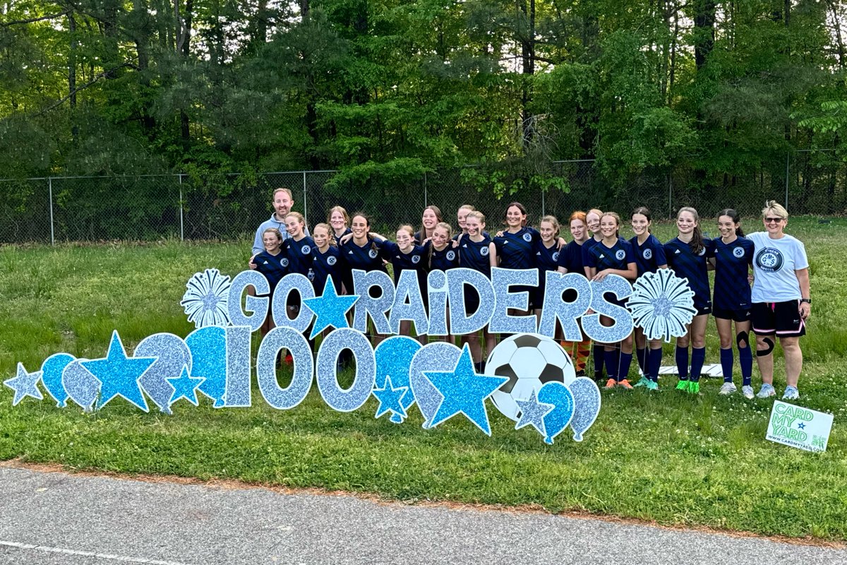 Congrats to the Githens Raiders girls soccer team on their 100th consecutive win last night! 🎉 Started in 2016 by Teacher/Coaches Rory McElroy & Karen Parker, this incredible streak was witnessed by proud parents, friends, and alumna Brianna Pinto of North Carolina Courage .