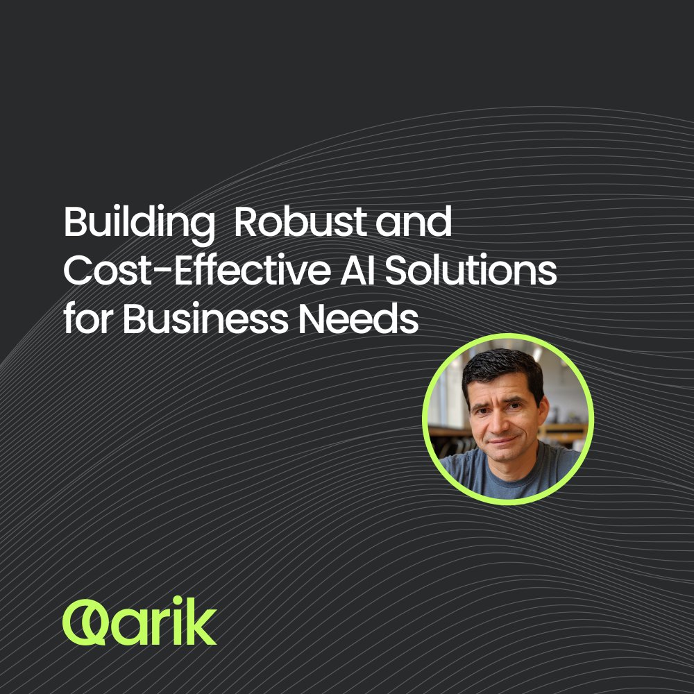 qarikgroup's tweet photo. In our interview with @tfir_io, Roman Kharkovski, Principal Architect at Qarik, explored how #AI aligns with business needs and highlighted Qarik's customer-centric approach. 
#GenAI #GenerativeAI #QarikGoFurtherFaster 
https://t.co/t7UyG2iCX8 https://t.co/OygOjiL9Dw