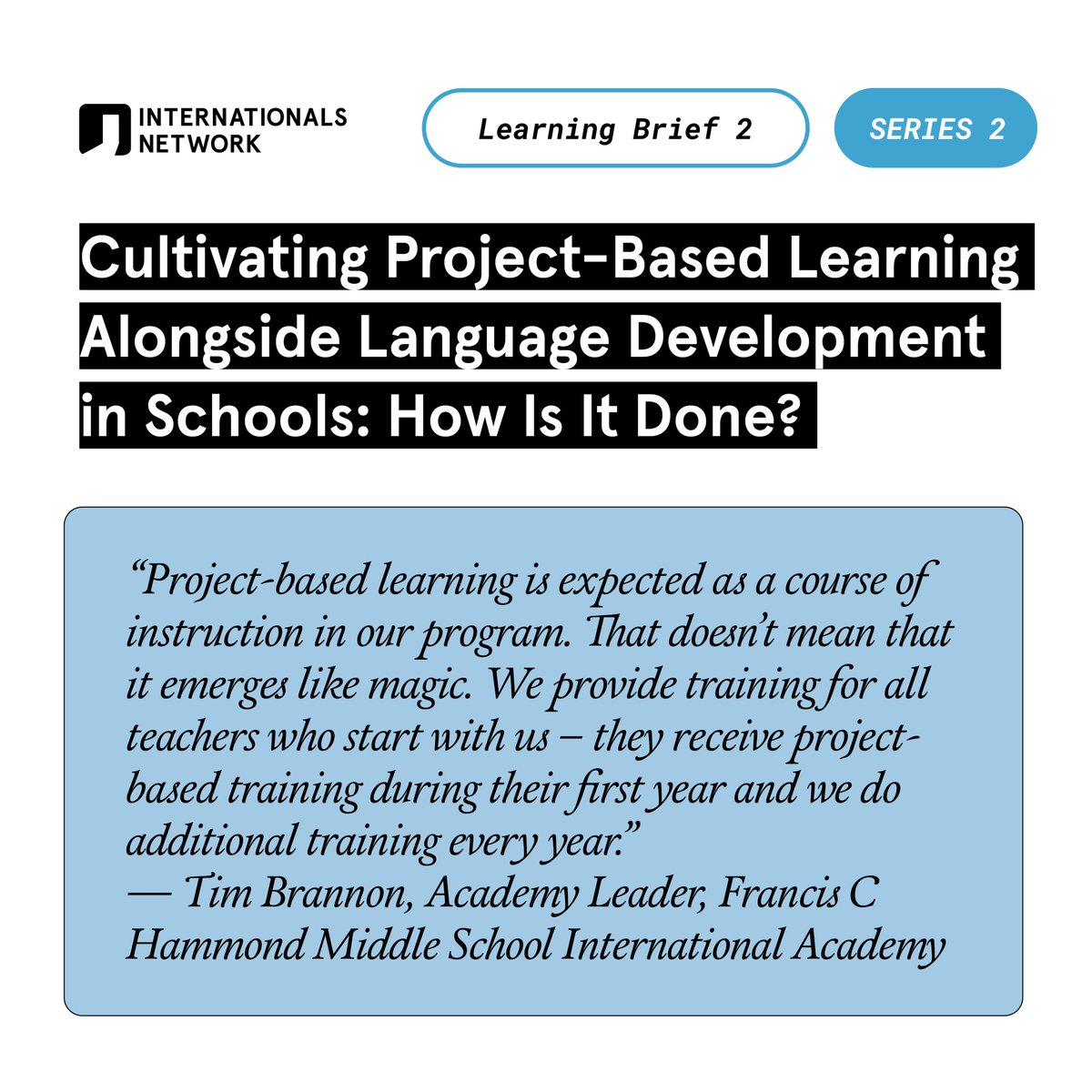 Explore the Power of Project-Based Learning! 🌍📚 Our latest Learning Brief dives into practical examples & the success stories from our vibrant school community! Read the full brief: internationalsnetwork.org/publications/#… #educationpublication #education #projectbasedlearning