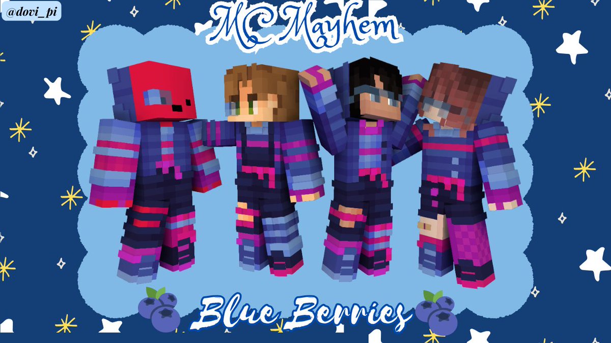 !MC Mayhem skins! ~Blue Berries🫐 RTs are cool :D [@WoIfeei @ItsKyleEff @ubhilmao @rouwann_ ]