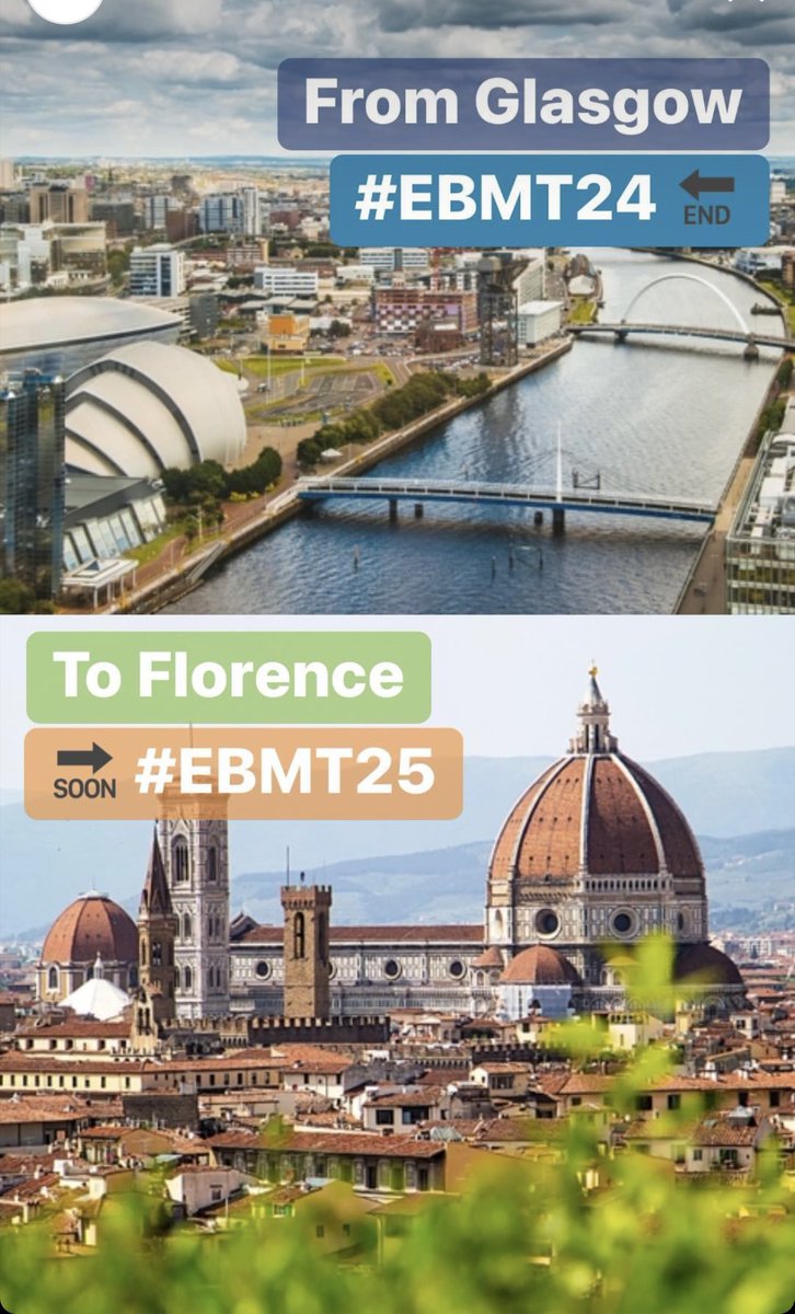 What a brilliant week we had in Glasgow for #EBMT24 
Next year we will be meeting in Florence #EBMT25