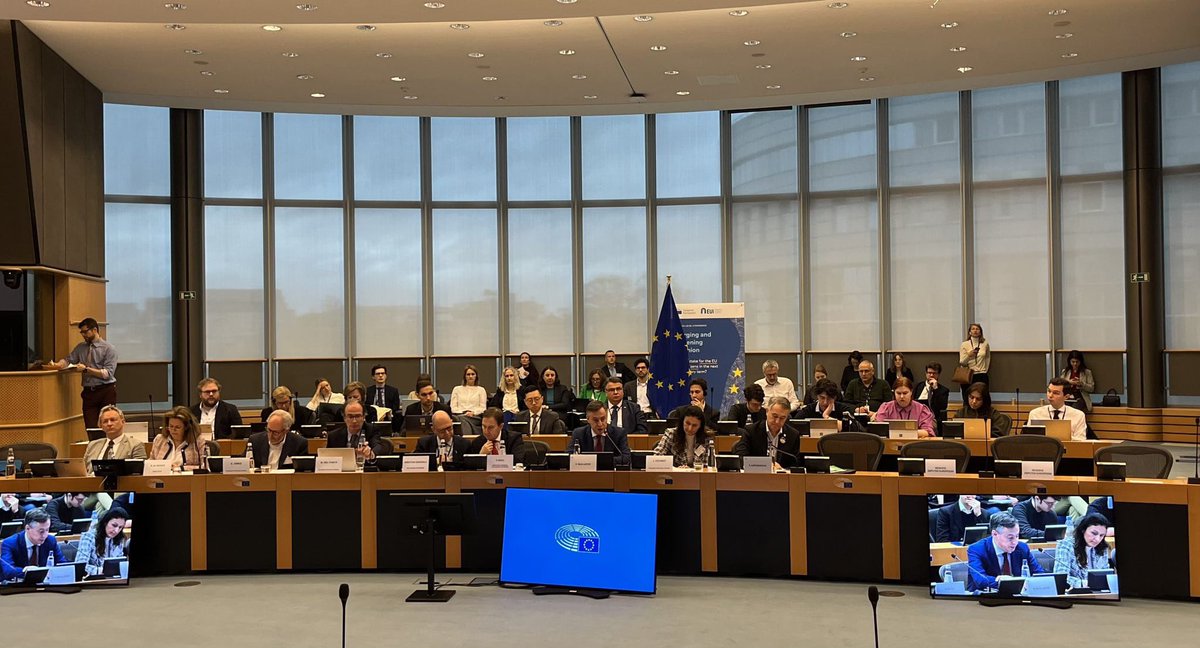 MDAmbEU's tweet photo. Delighted to participate in the @Europarl_EN-@EUI_EU conference on “Enlarging and Deepening the 🇪🇺 #EU” Engaging discussions on #enlargement expectations, its future implications &amp; role in the upcoming #EP elections. #Moldova 🇲🇩 is prepared to shoulder its share of responsibility https://t.co/RgmwcZOW6Y