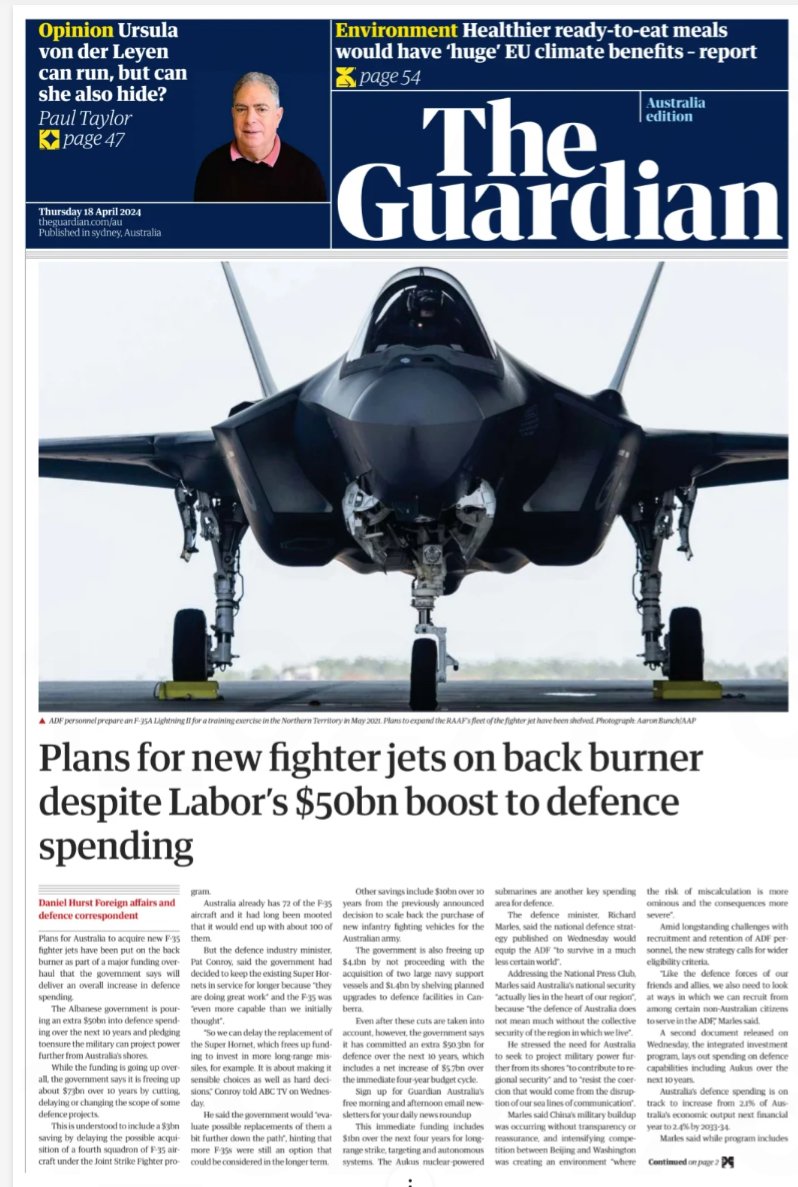 Introducing #TomorrowsPapersToday from:

#TheGuardian Australia 

Check out tscnewschannel.com/the-press-room… for a full range of newspapers.

#journorequest #newspaper #buyapaper #news #buyanewspaper

Now on X, Threads and LinkedIn