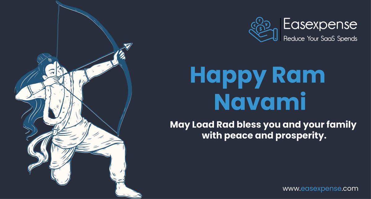 easexpense's tweet photo. 📷 Happy Ram Navami! 📷
Let's celebrate the birth of Lord Rama with joy and devotion. May his blessings bring happiness and prosperity into our lives. Let's emulate his virtues of truth and righteousness.
#RamNavami #JaiShriRam https://t.co/t5eoQwgo9B