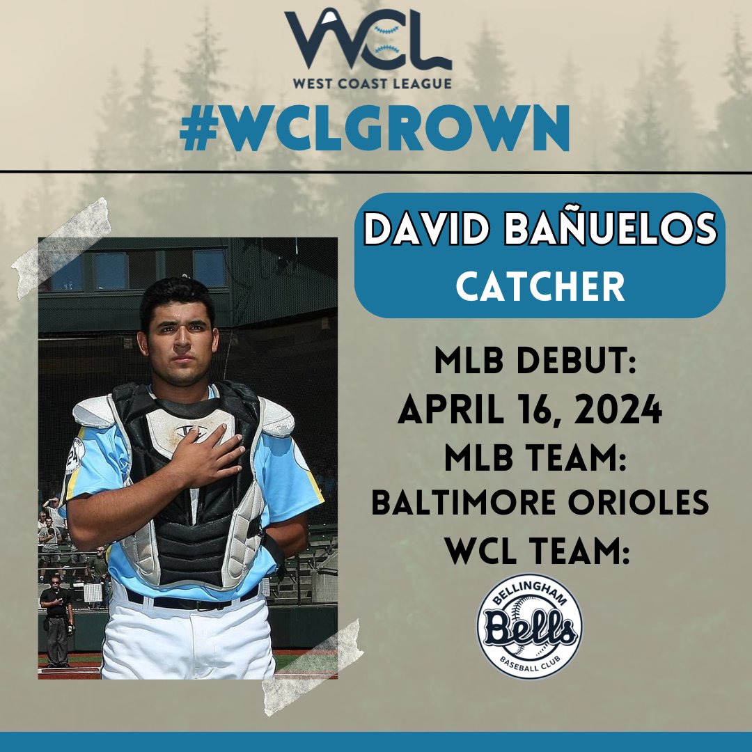 For already the fifth time in 2024 a #WCLGrown product has made his MLB debut. David Bañuelos, who earned honorable mention All-WCL honors with the @bhambells in 2016, became the 141st former WCL player to reach the big leagues when he pinch-hit for the @Orioles last night.