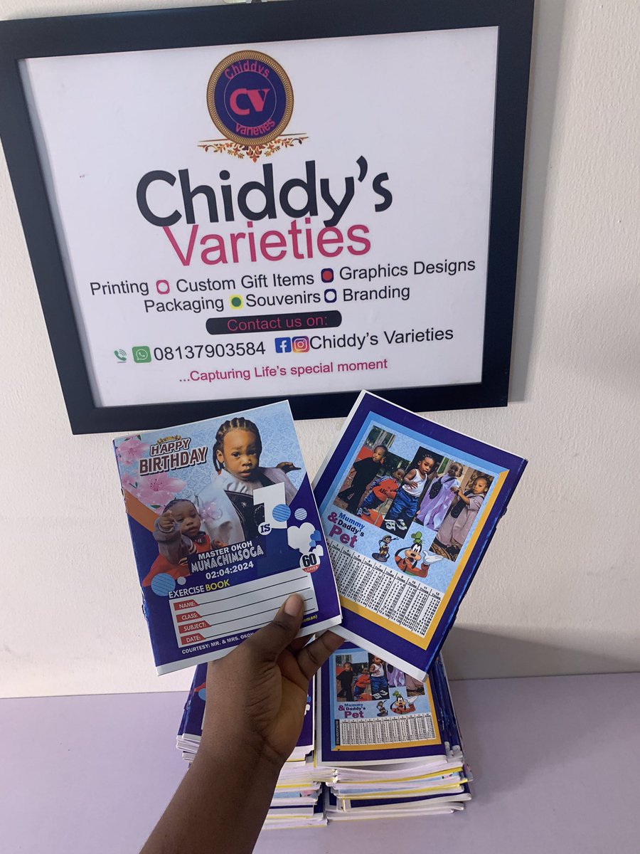 ChiddyEsthy's tweet photo. 60 leaves exercise book designed and printed by us,you can contact us for all your printing services and we will deliver effectively ✅

Price: 600
MOQ: 50pcs 

For more enquirers and details you can message us on WhatsApp at 08137903584 https://t.co/e2R3L4rbTf