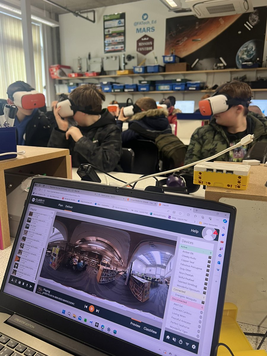 FATech_Ed's tweet image. P7 pupils transitioning from our cluster schools  getting an impromptu #VRandARedu tour of the campus. No Polar bears or Sharks in @ForAcadLib tho! @ClassVR #FORopportunitiesForAll