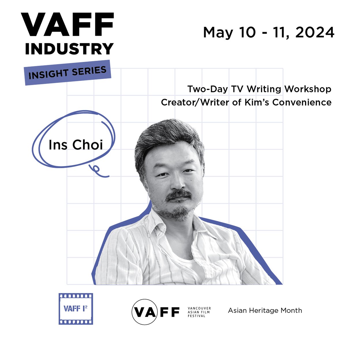 ‼️ DEADLINE TOMORROW ‼️ Don't miss your chance! 😉 Applications close tomorrow for our #VAFFINDUSTRY 2-day TV writing workshop with writer of Kim’s Convenience, Ins Choi 🤩 So head to the link below now to apply! vaff.org/vaffindustry/