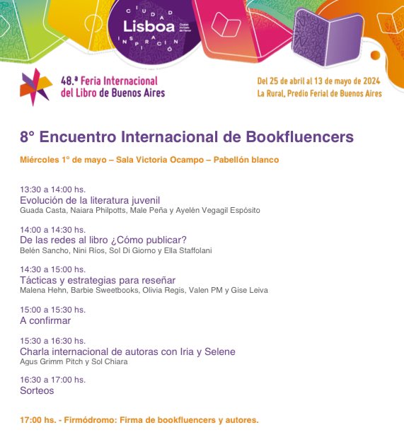 🚨Ahora sí, con ustedes TODAS LAS ACTIVIDADES DE LA MOVIDA JUVENIL EN LA #FILBuenosAires🥳