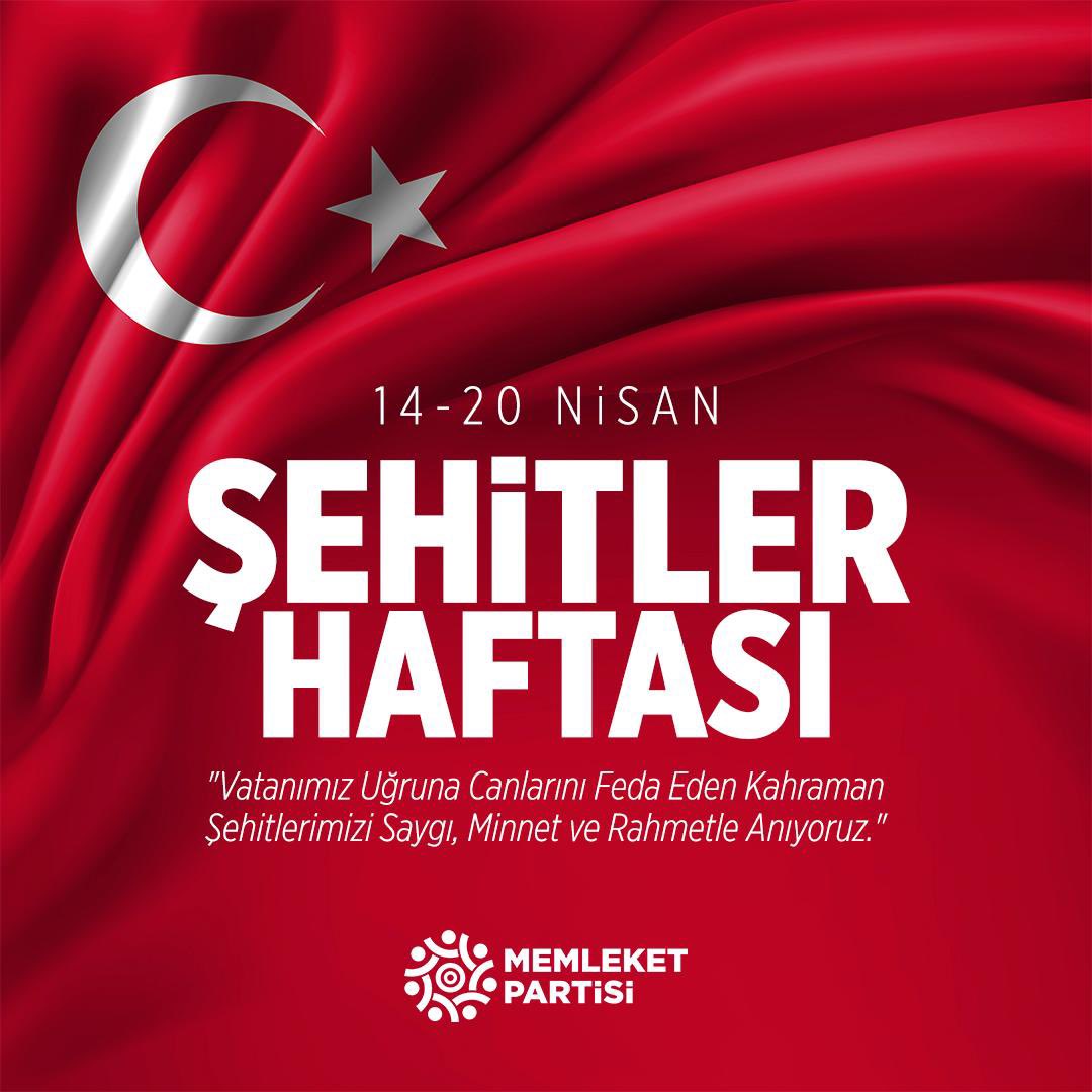 Vatanımız uğruna gözlerini kırpmadan canlarını feda eden kahramanlarımızı, şehitlerimizi, Şehitler Haftası'nda saygı ve rahmetle anıyoruz. Ruhları şad, mekanları cennet olsun. Vatan size minnettardır!