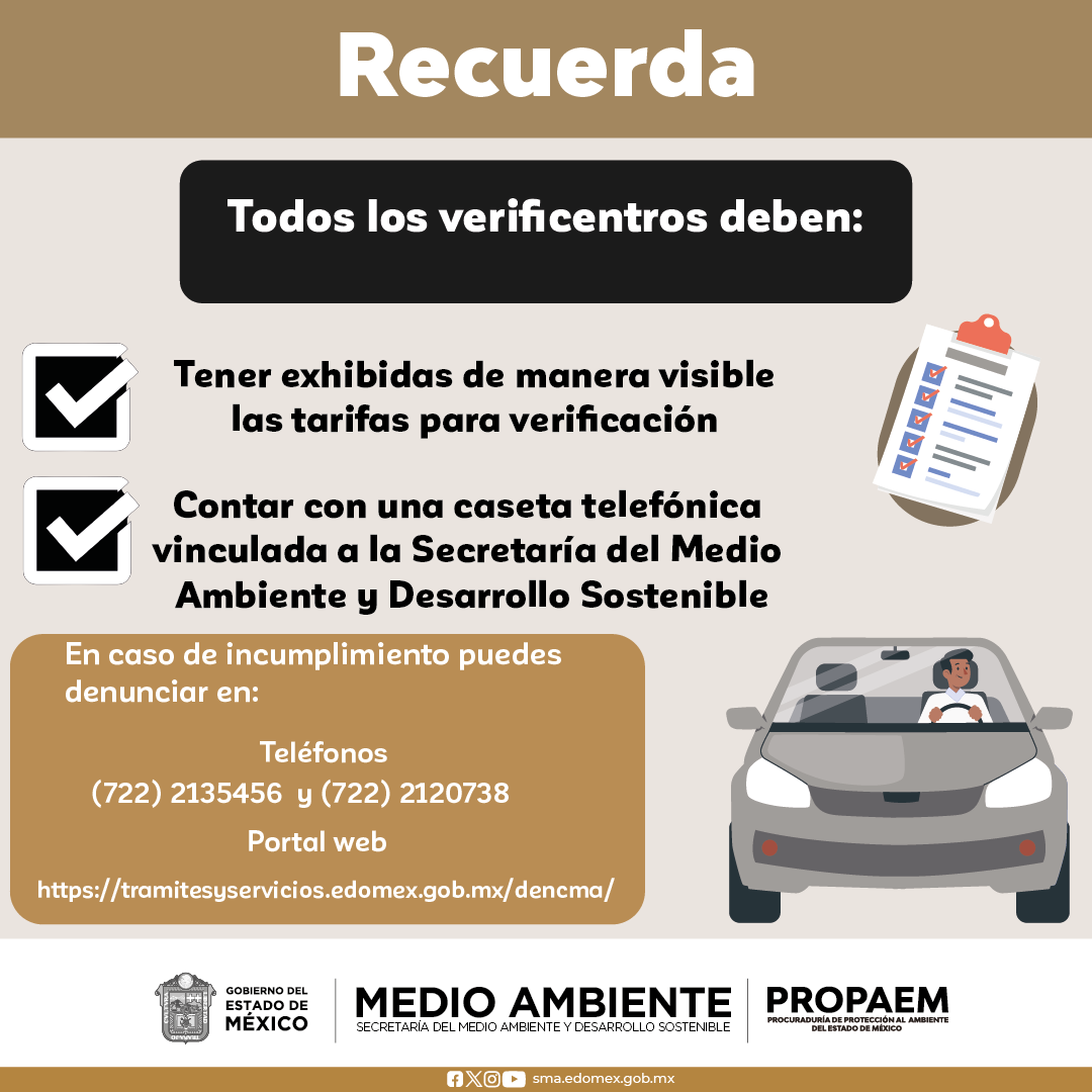 Conoce esta información a tener en cuenta al acudir a un verificentro.