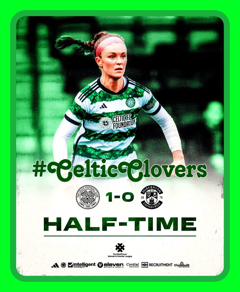 Ahead at the half 👊

🟢1⃣-0⃣🟣
#CELHIB | #SWPL | #COYGIG | #CelticClovers 🍀 🍀