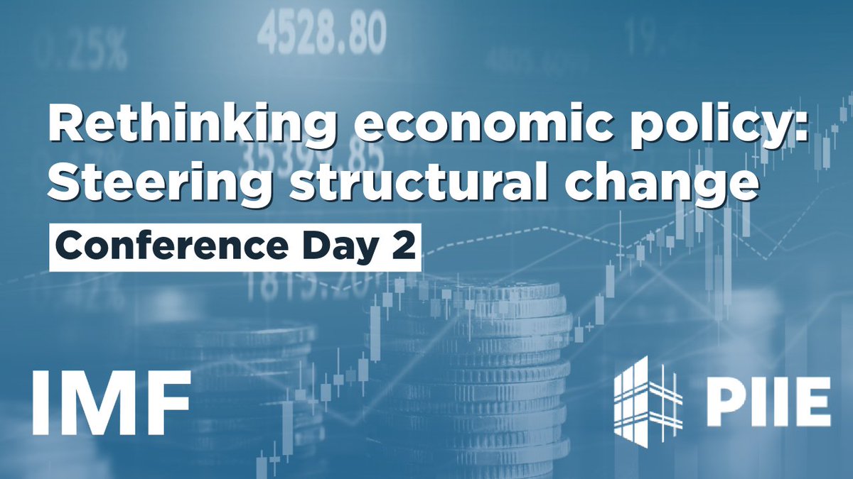 .@SoumayaKeynes moderates presentations & discussion with policy practitioners @hboushey46, @MalmstromEU, @RaniaAlMashat, & Mari Elka Pangestu at the PIIE-@IMFNews Rethinking economic policy conference. Watch now: piie.com/events/2024/re…