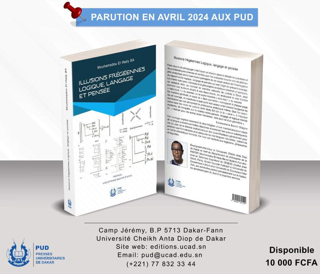 Vous êtes invités le 25 à 11h à la Bibliothèque universitaire de @UCAD_Senegal pour la présentation de mon livre avec le Professeur Ramatoulaye Diagne Mbengue et le Professeur Moustapha Sokhna, comme discutants.