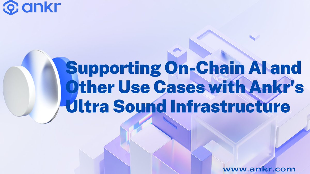 Thread: Supporting On-Chain AI and Other Use Cases with Ankr's Ultra Sound Infrastructure 🌐🧵

On-chain AI is transforming decentralized applications (dApps) by integrating AI models directly onto the blockchain.

#Ankr #OnChainAI #BlockchainInnovation #web3