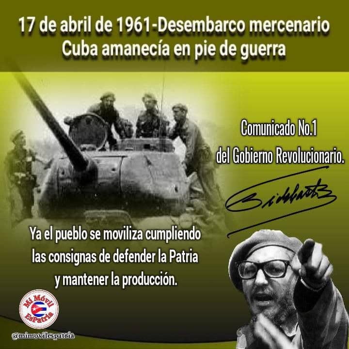 Nuestro #GironDeVictorias es hoy la unidad como estrategia La guerra que se nos hace es la más cruel e injusta Los cubanos derrotamos en #Giron al imperialismo yanqui y eso junto a la #RevoluciónCubana les a quitado el sueño por ver a #Cuba de rodillas, JAMÁS SERÁ #AduanadeCuba