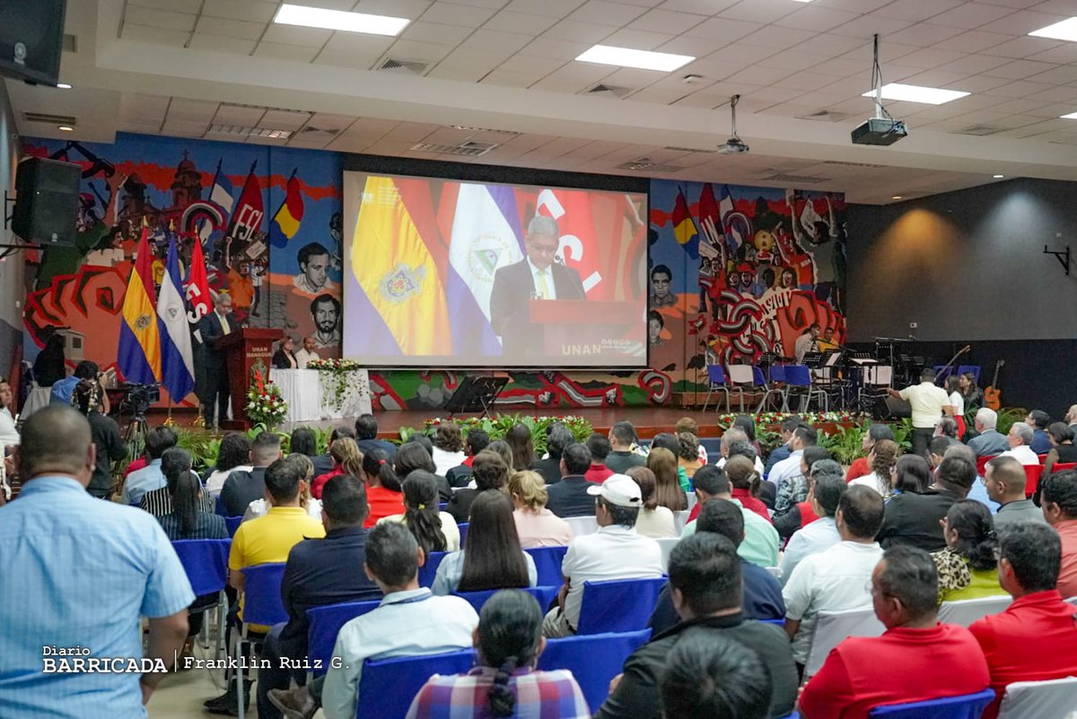 La UNAN Managua llevo a cabo su 'Lección Inaugural basada en las relaciones Comerciales de Nicaragua con la República Popular China y su Impacto en el Desarrollo Humano Pleno de los Nicaragüenses #4519LaPatriaLaRevolución #PLOMO19 @DrSuazo915 @FerminVallejos1