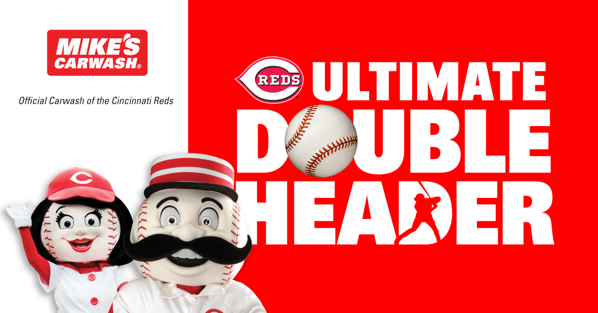 Tuesdays & Wednesdays during baseball season, save $5 off our Ultimate+Ceramic and Ultimate Washes. For all of these washes sold on Wednesdays, we’ll donate $1 to the Reds Community Fund. All 40 Mike’s Carwash locations are open daily 7-9.