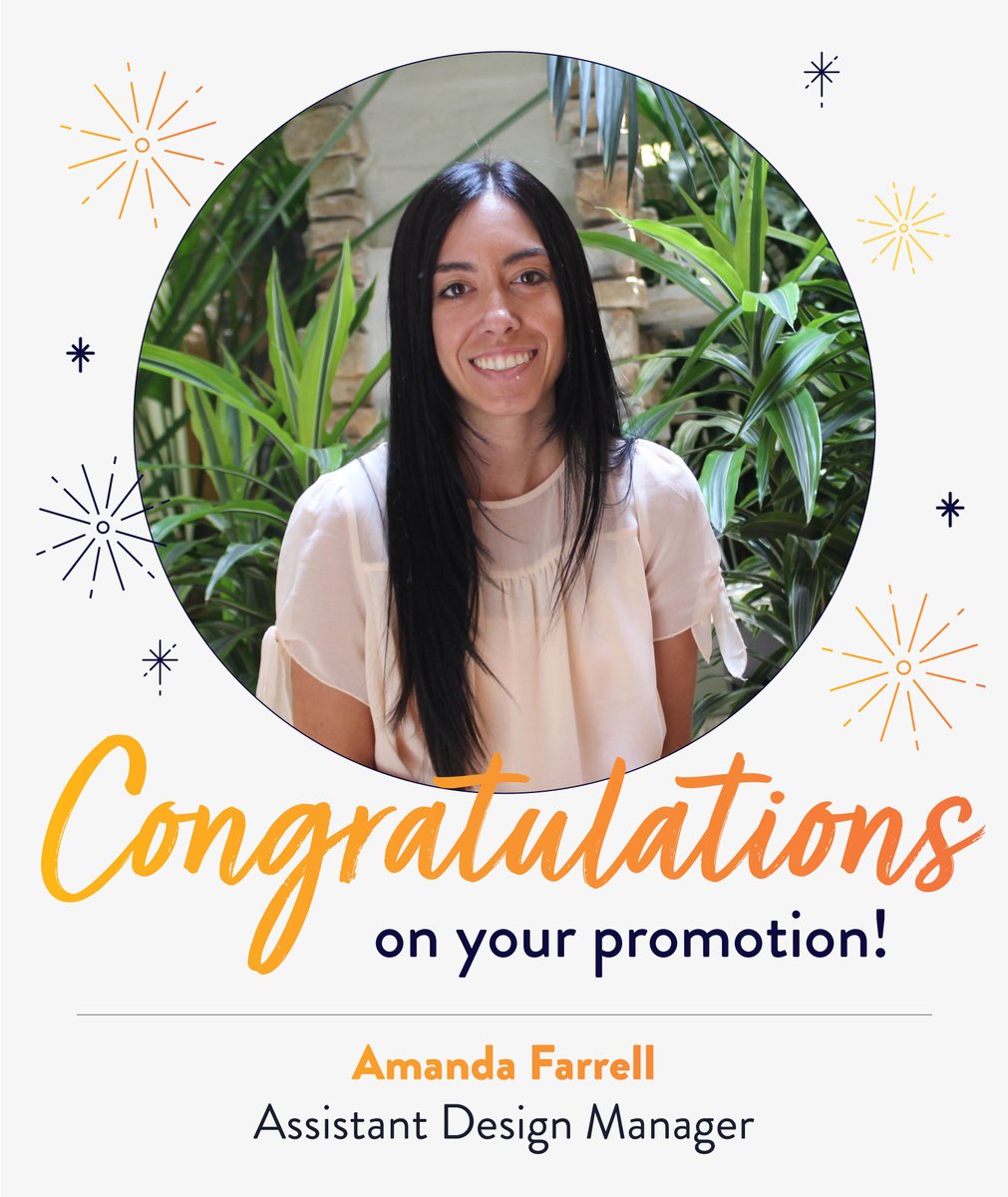 🎊We're excited to share that Amanda Farrell has been promoted to Asst. Design Manager, Retail Marketing & Creative Services! 🌟Amanda started with us as a Graphic Designer and has been an indispensable piece of our Retail & Creative Services team since day one. Congrats Amanda!