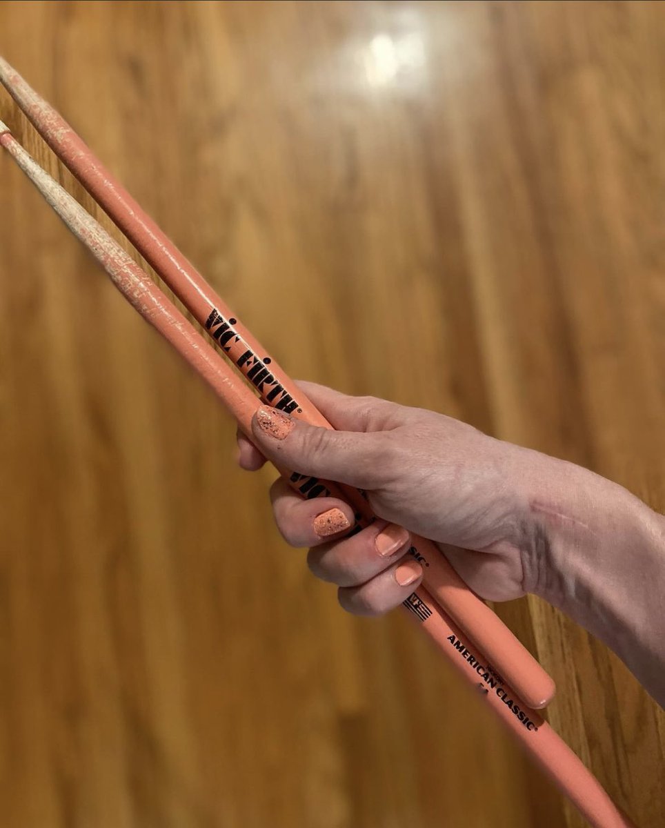 TFW the nails match the sticks! 💅 🥁 @kristykreme612