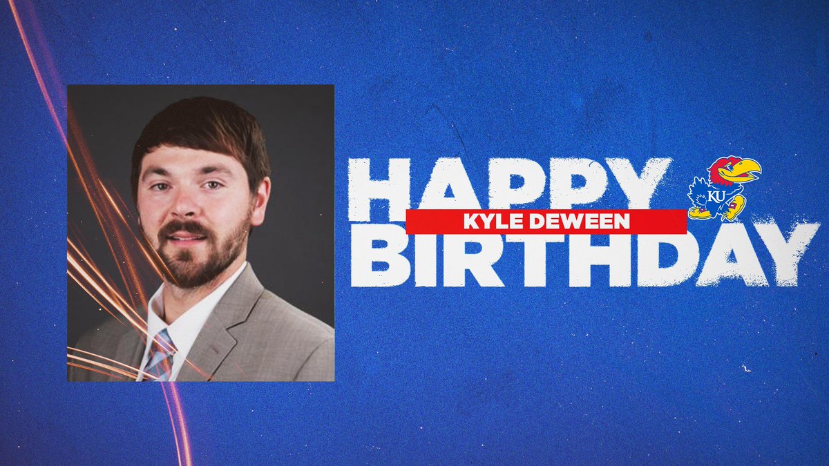 Let’s all wish our Jayhawk Family member @CoachDeWeen a very Happy Birthday! Kyle, enjoy your special day! #RockChalkBirthday