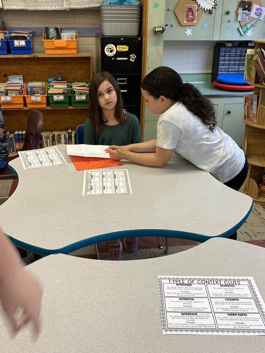 MrsSternberg's tweet image. Reviewing Context Clues~~~Make an Anchor Chart with a partner of all the different types. @MelridgeElem #readingformeaning