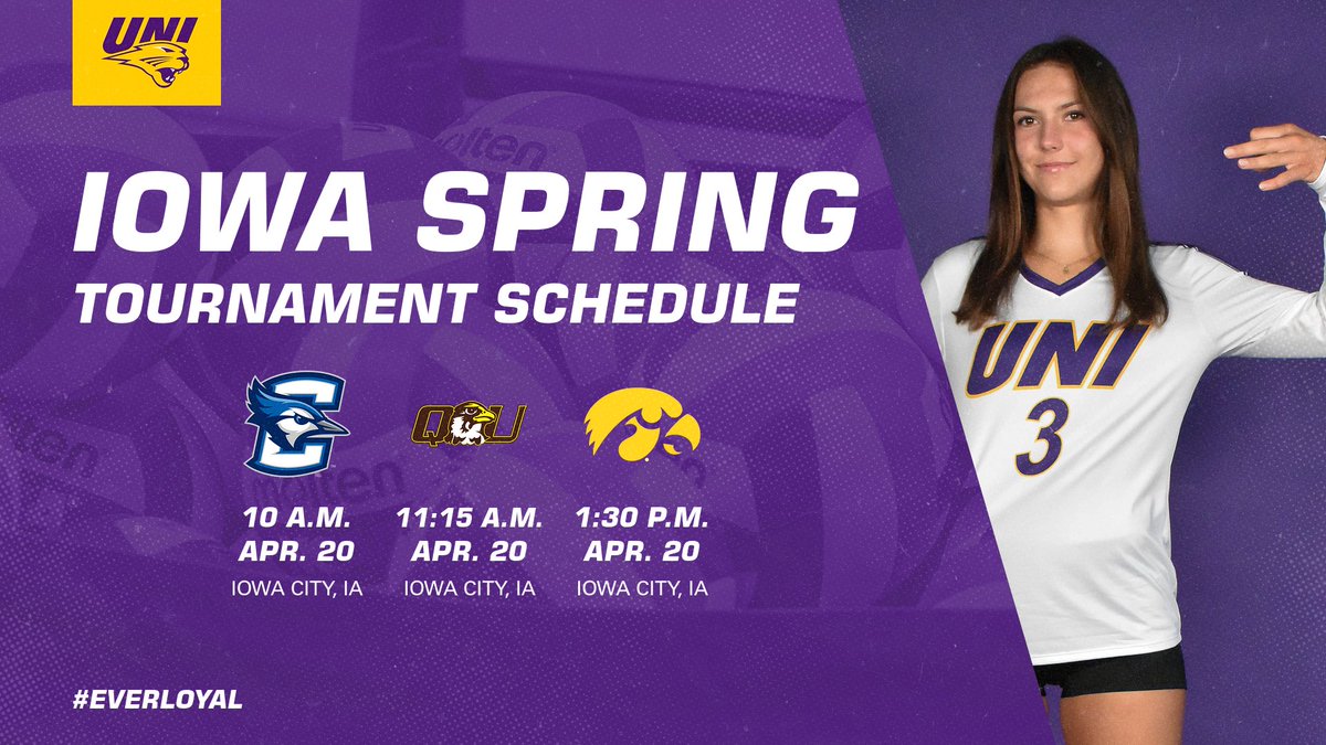 Heading down I-380 for some Saturday action in Iowa City! 🏐 #EverLoyal #1UNI