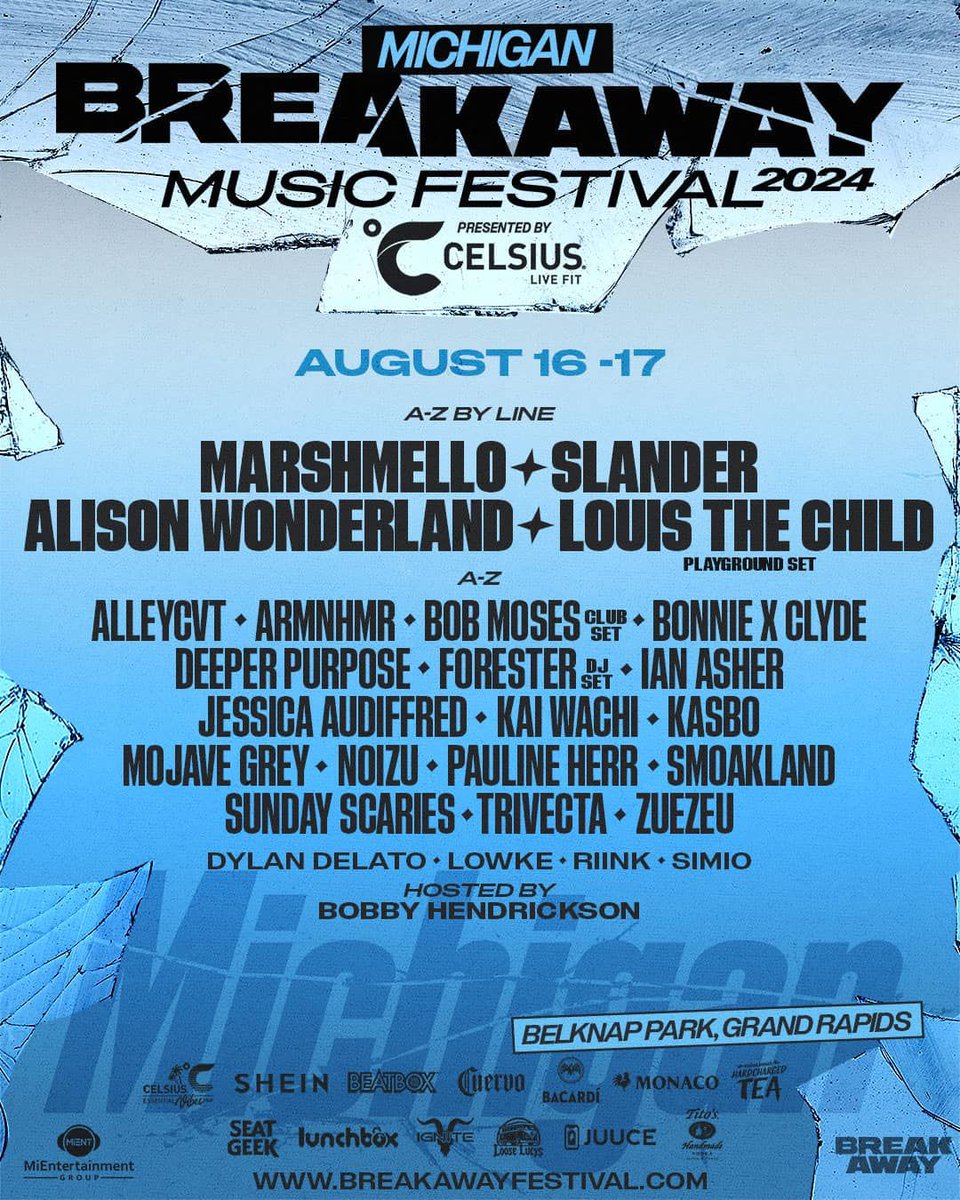 MusicFestivalWizard (@festivalwizards) on Twitter photo 🤩 <a href="/BreakawayFest/">Breakaway Festival</a> in Michigan just dropped its lineup with Alison Wonderland, Bob Moses, Marshmello, and more! Check out the full lineup release so far here:
musicfestivalwizard.com/festivals/brea…
#breakawaymusicfestival #alisonwonderland #bobmoses #marshmello #festivalposter 🤩 <a href="/BreakawayFest/">Breakaway Festival</a> in Michigan just dropped its lineup with Alison Wonderland, Bob Moses, Marshmello, and more! Check out the full lineup release so far here:
musicfestivalwizard.com/festivals/brea…
#breakawaymusicfestival #alisonwonderland #bobmoses #marshmello #festivalposter