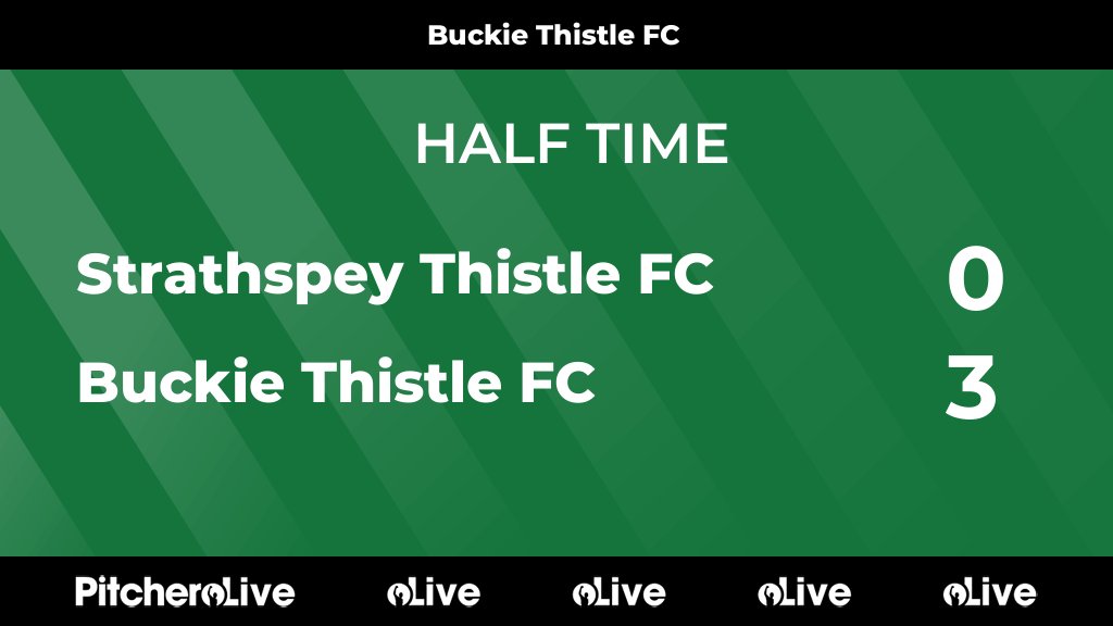 HALF TIME: Strathspey Thistle FC 0 - 3 Buckie Thistle FC
#STRBUC #Pitchero
buckiethistlefc.co.uk/teams/210648/m…