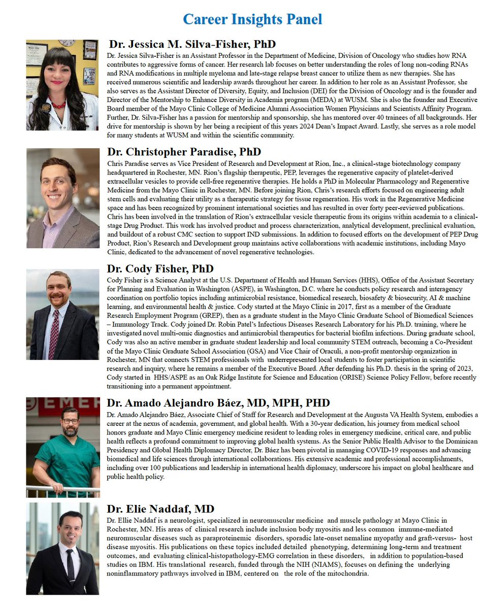 JessSFisher's tweet photo. Very excited to meet the wonderful @MayoClinic #ResearchFellows tomorrow for the #MayoResearchDay2024!

You have questions, I have answers. Get ready for some REAL talk about running a #lab in #academia, being #ScienceMOM, #WomenInSTEM &amp; #LatinaInSTEM 🤯
@MayoMrfa #SilvaFisherlab https://t.co/jTN1aByqGe