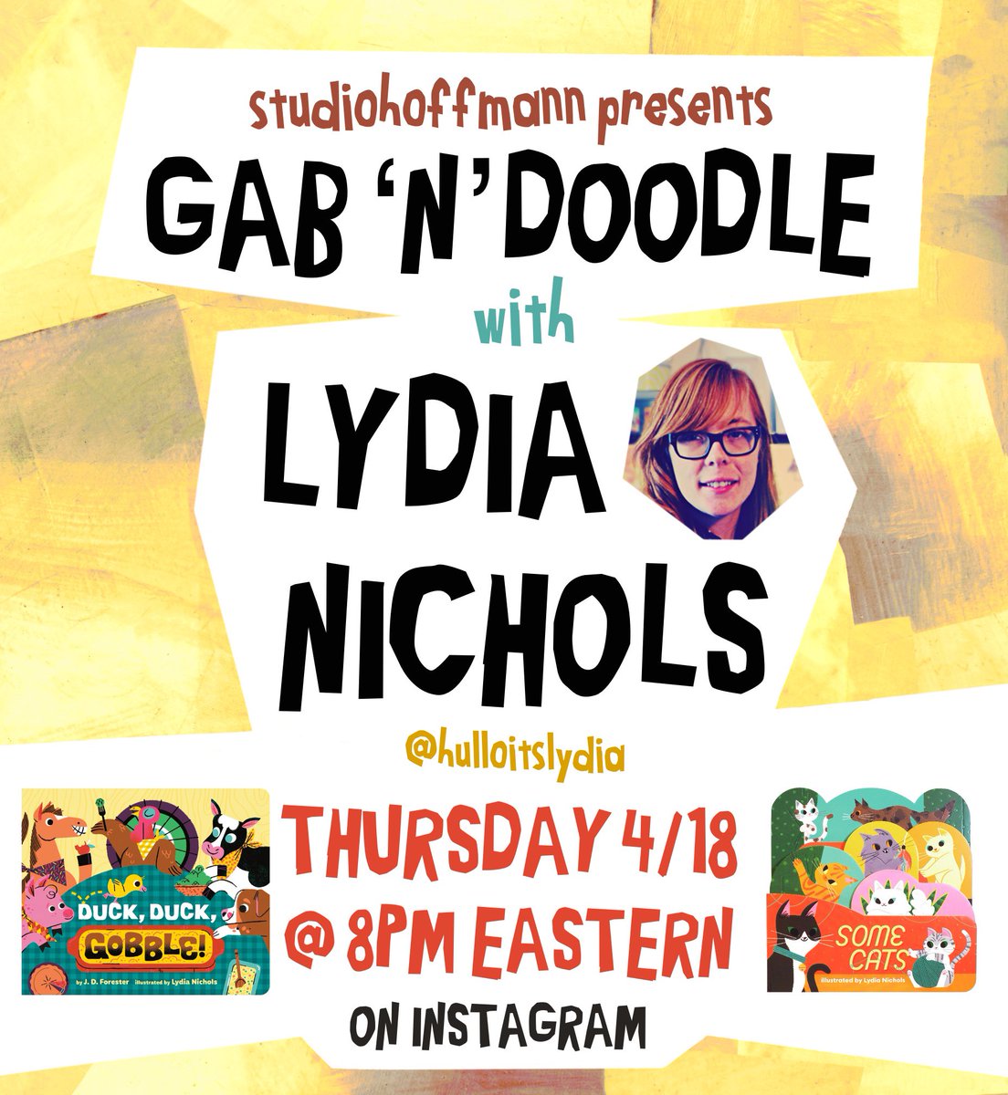 TOMORROW (Thursday) 8pm ET! Instagram Live! Join me & superstar #kidlit, #editorialillustration, and #surfacedesign illustrator Lydia Nichols for art-making & conversation

Ask us anything!

How to watch an Instagram Live? Check out (2/2) ⬇️

#kidlitart #illustration
(1/2)