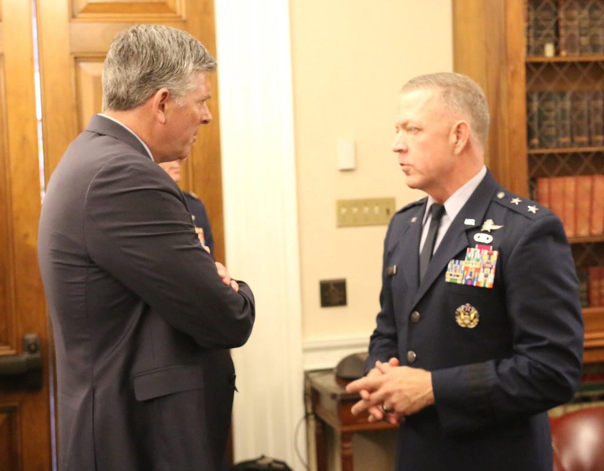 Today, I met with Major General Richard Neely, the 40th Adjutant General of the State of Illinois, to congratulate him on his well-deserved retirement after 40 years of service. I am proud of our work over the years to support the 182nd Airlift Wing in Peoria and the Illinois