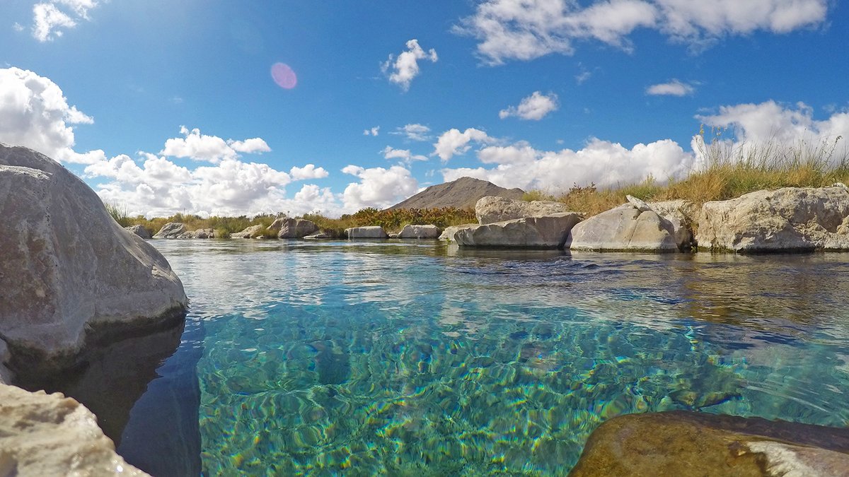 The natural hot springs found at Wayne E. Kirch Wildlife Management Area are something straight out of a dream thanks to true blue, Caribbean-esque waters. @TravelNevada bit.ly/3W0D2MQ