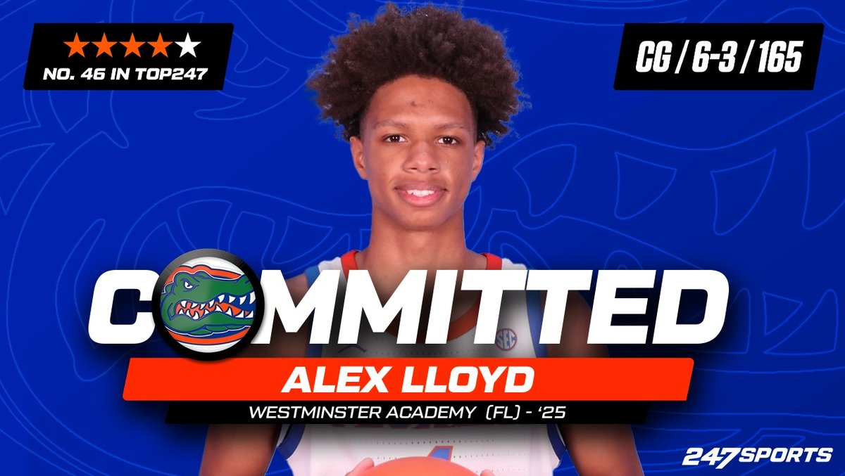 BREAKING: UF has earned a pledge from 2025 top-50 guard Alex Lloyd, who said the opportunity to don a Gator uniform will be a dream come true. 'I feel like I can be a part of something that is bigger than myself and Florida is the place to do it.' Story: 247sports.com/college/florid…