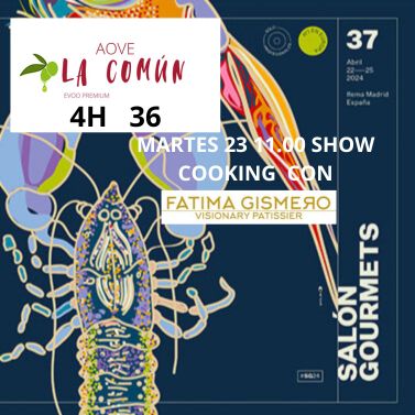 Del 22 al 25 te esperamos en el pabellón 4 de #ifema  en #salongourmets.

El Martes 23 a las 11.00 pásate a disfrutar  de  la gran @fatimagismero ✨️✨️✨️elaborando preparaciones de #reposteria con nuestro #AOVE 🫒.

💚aovelacomun.com