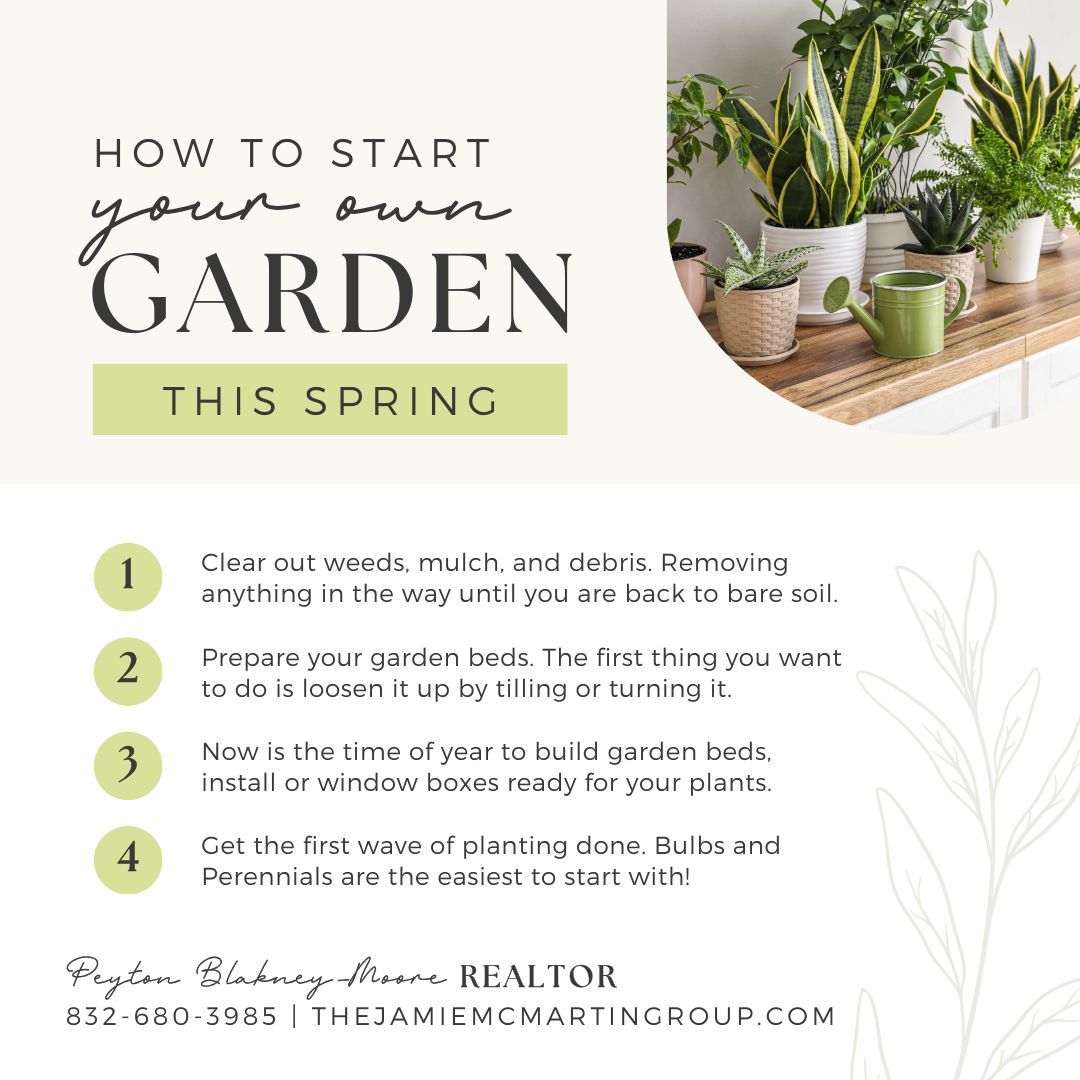 Start your garden this spring and witness the beauty of growth as you cultivate your own plants. Whether you're a beginner or experienced gardener, getting your hands dirty and feeling the soil can be a rewarding experience.

#SpringGardening #GreenThumb 🌱🌷