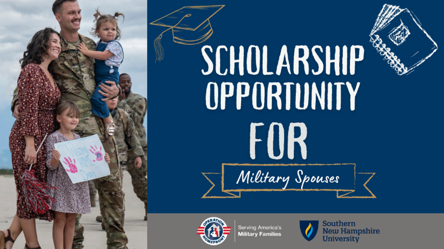 📚🎉Thanks to @SNHU, applications are NOW OPEN for a FULL online degree scholarship from SNHU! Together, we're offering five military spouses across the United States an incredible chance to pursue their educational goals. Apply here my.operationhomefront.org/Account/Login?…