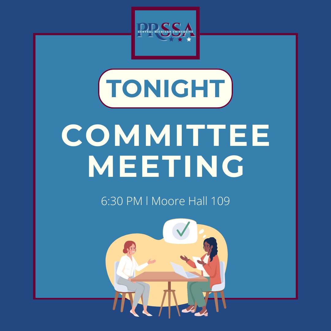 Committees meet tonight at 6:30 p.m. in Moore 109!

#cmuprssa #prpros