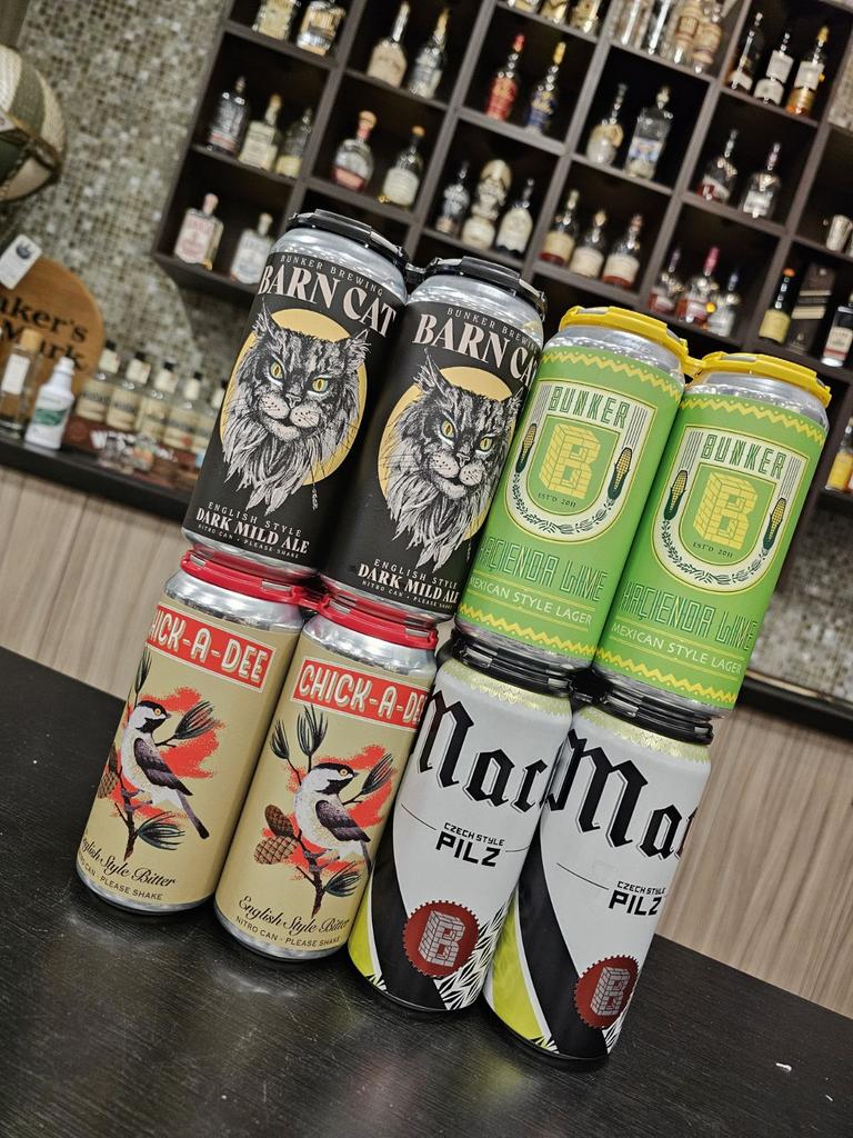Bunker Chick-A-Dee, Machine, Barn Cat and new Hacienda Lime Mexican lager now in #stoneham Redstone Liquors App and website